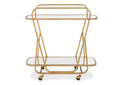 22907 Uttermost Swain Brass Serving Cart