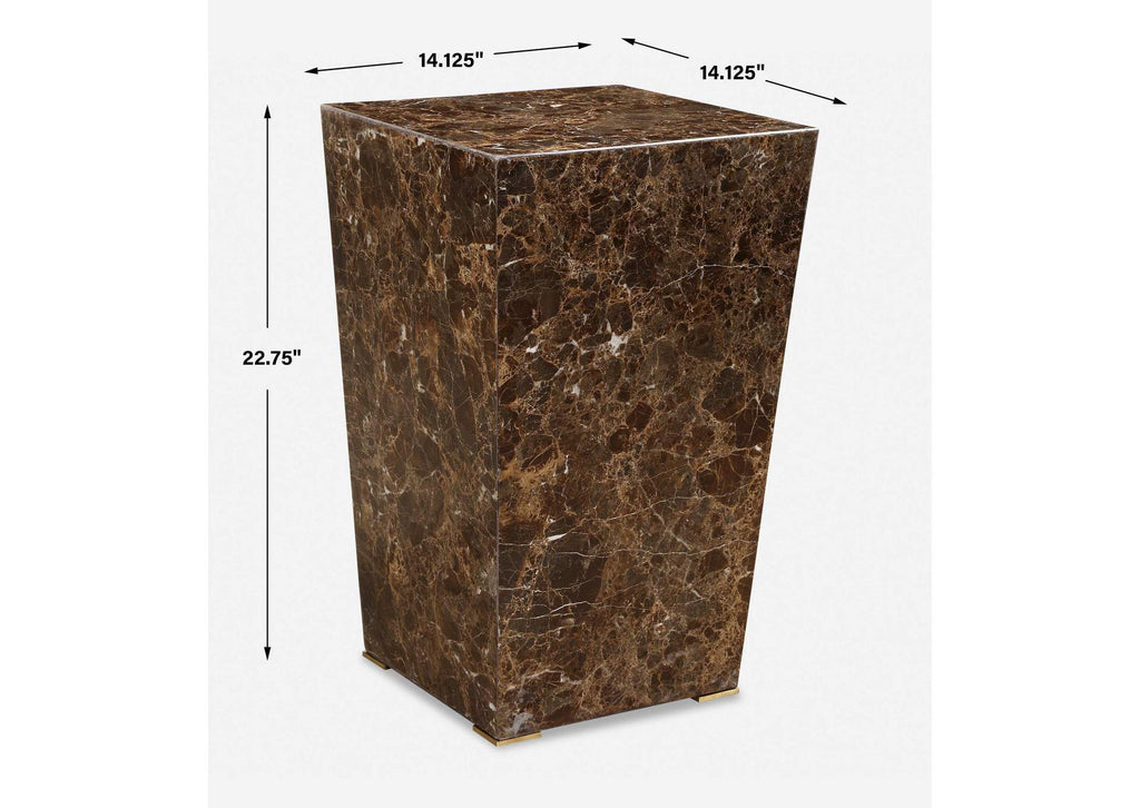 24879 Uttermost Poe Marble Accent Table