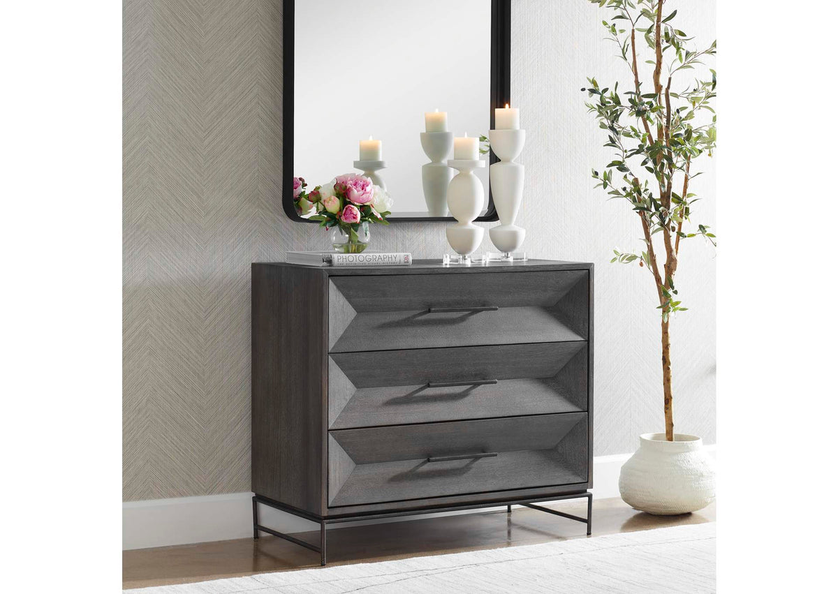 24671 Uttermost Knox Dark Walnut Accent Chest
