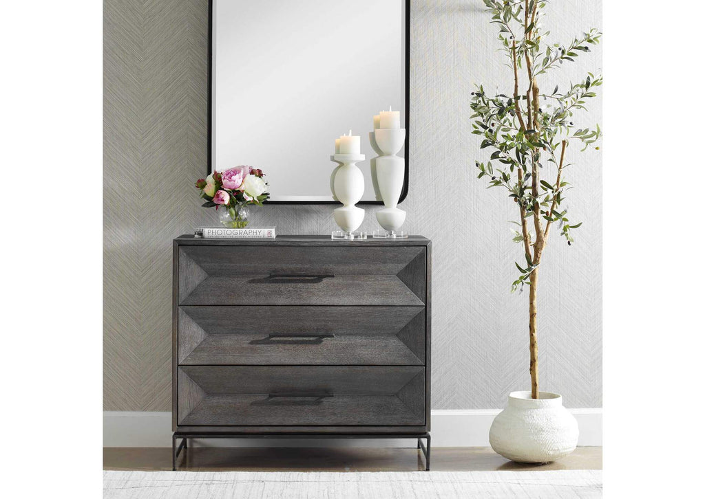 24671 Uttermost Knox Dark Walnut Accent Chest