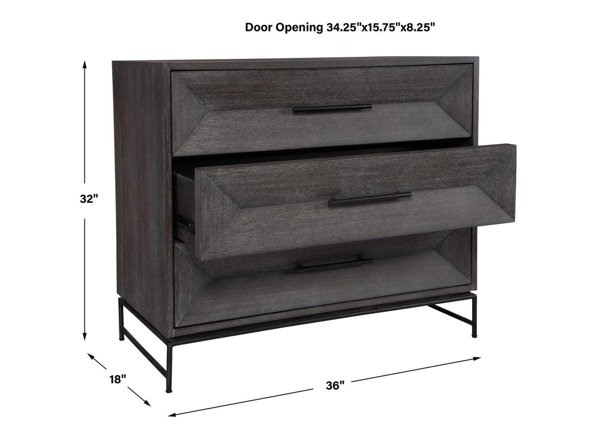24671 Uttermost Knox Dark Walnut Accent Chest