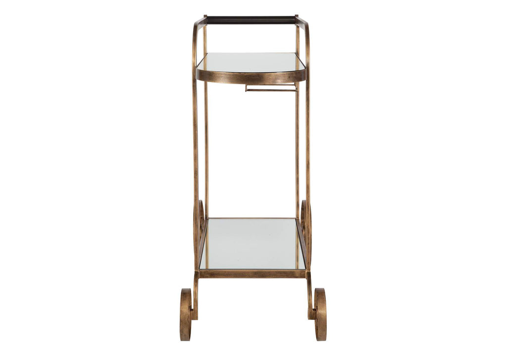 50016 Uttermost Carrinho Antique Brass Bar Cart