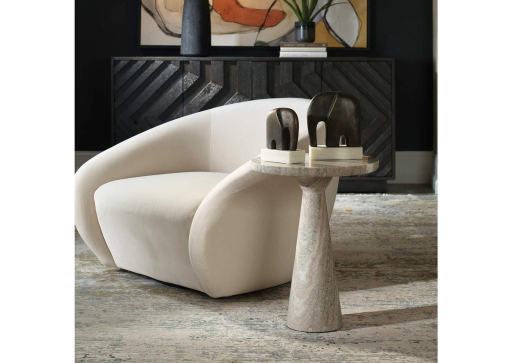 50023 Uttermost Stour Marble Accent Table