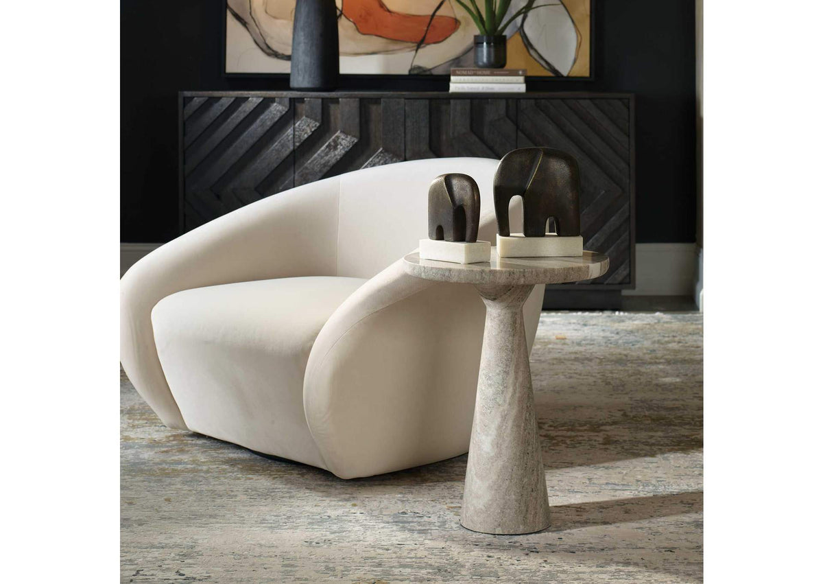 50023 Uttermost Stour Marble Accent Table