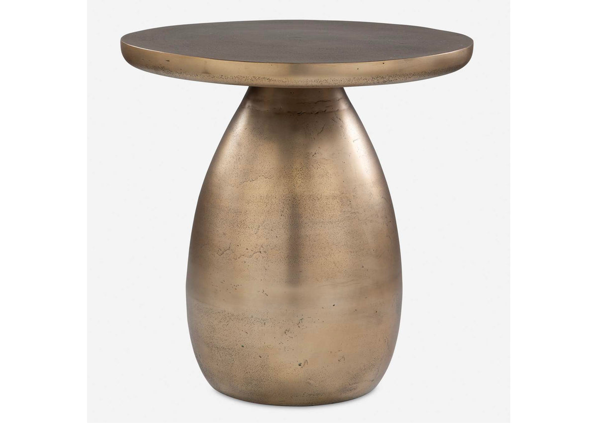 50028 Uttermost Antigua Antique Brass Side Table