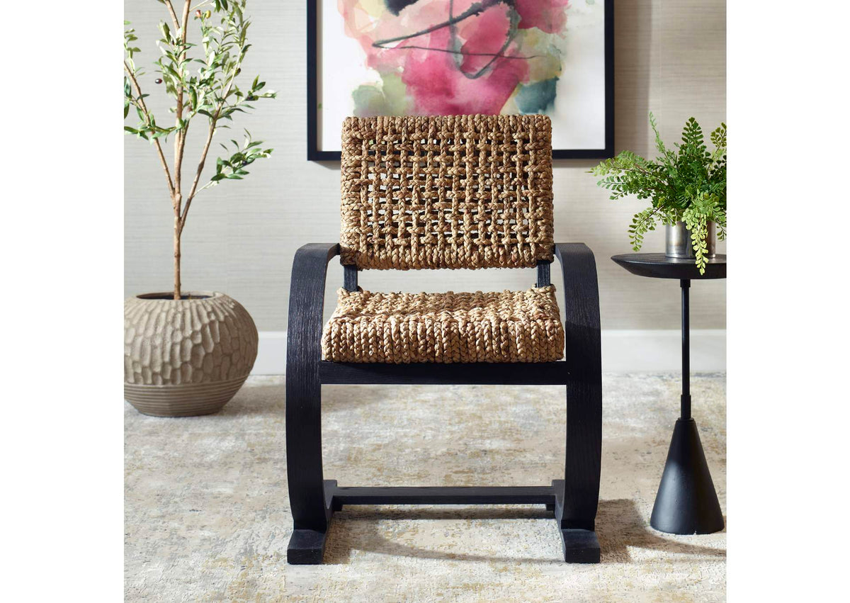 50078 Uttermost Rehema Black Dining Chair