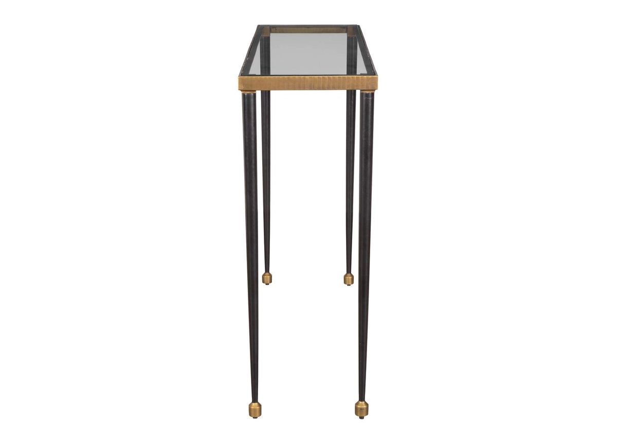 50084 Uttermost Stiletto Antique Gold Console Table