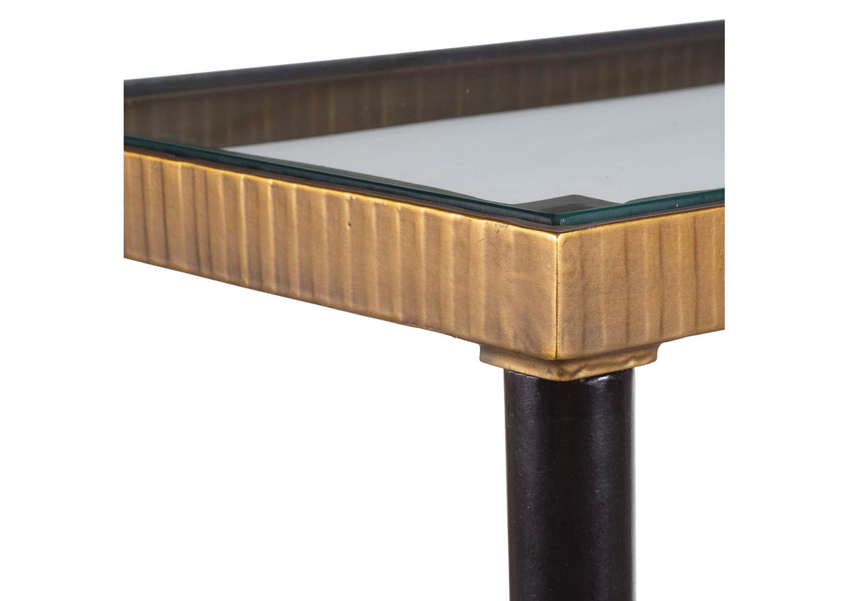 50084 Uttermost Stiletto Antique Gold Console Table