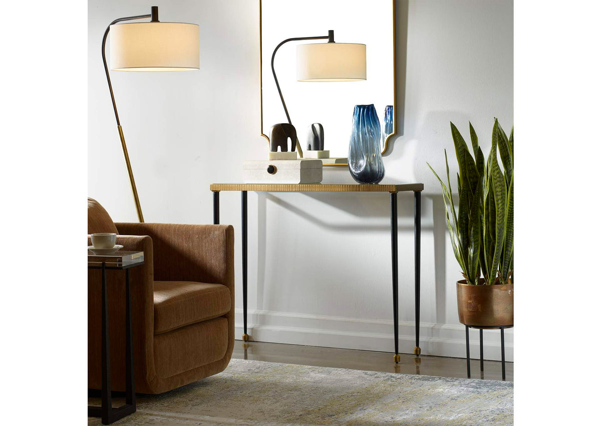 50084 Uttermost Stiletto Antique Gold Console Table