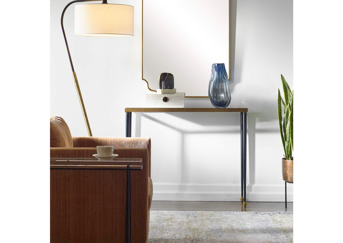 50084 Uttermost Stiletto Antique Gold Console Table