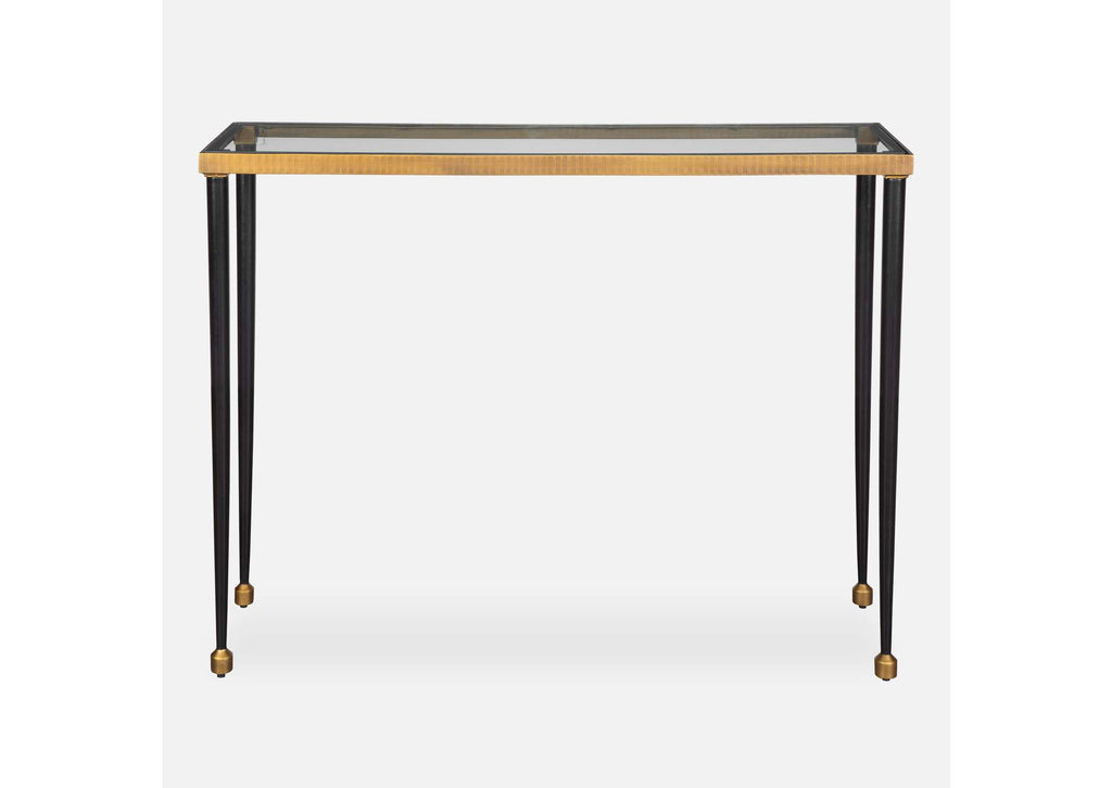 50084 Uttermost Stiletto Antique Gold Console Table