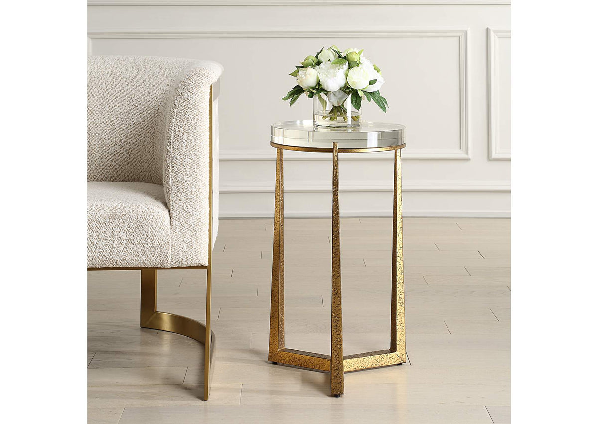 50091 Uttermost Midas Antique Gold Accent Table