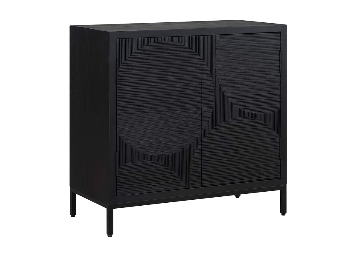 50063 Uttermost Beswick Black Door Cabinet