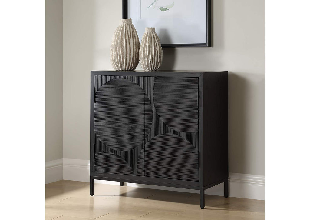 50063 Uttermost Beswick Black Door Cabinet