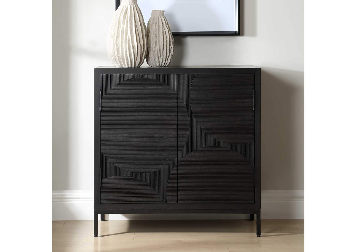 50063 Uttermost Beswick Black Door Cabinet