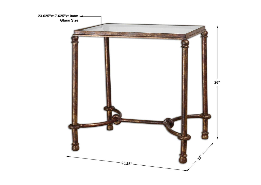 24334 Uttermost Warring Iron End Table