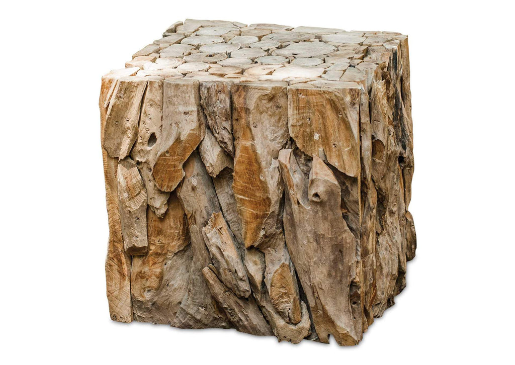 25592 Uttermost Teak Root Bunching Cube