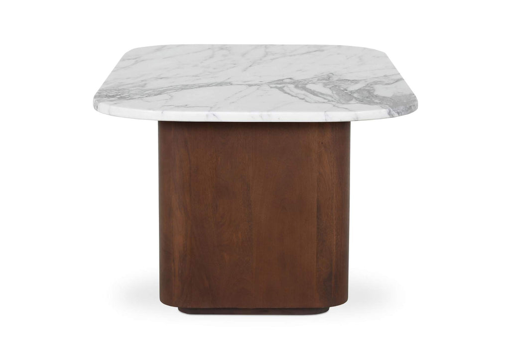 GK-1130-18-0 Dash Accent Table White Calacatta Marble