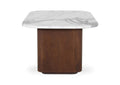 GK-1130-18-0 Dash Accent Table White Calacatta Marble