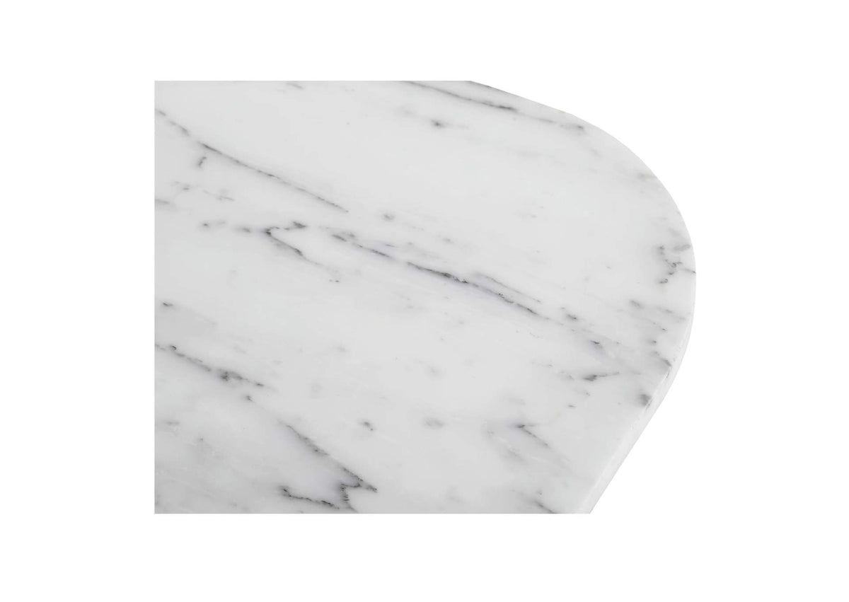 GK-1130-18-0 Dash Accent Table White Calacatta Marble