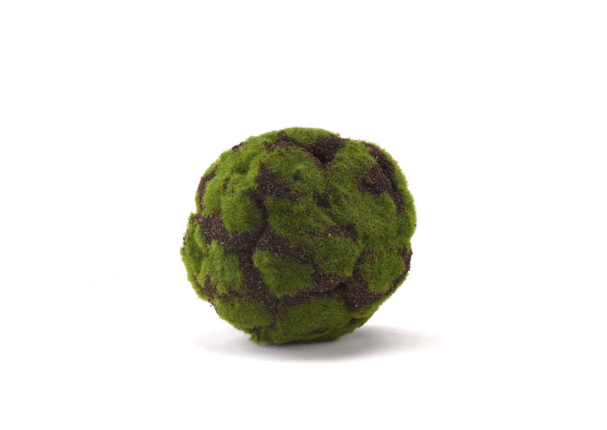 GR1969 6" Green Crackled Moss Ball