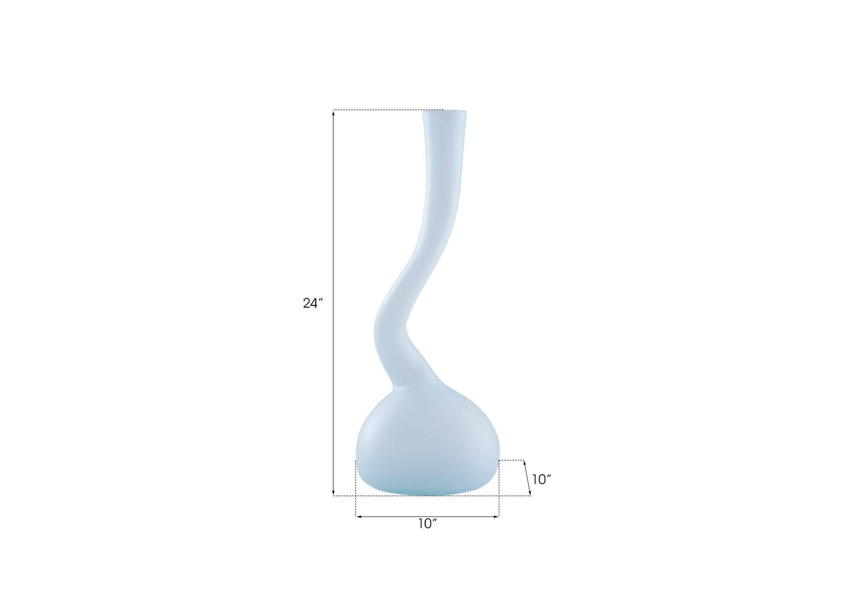 ID74397 Frosted Corkscrew Vase, Small
