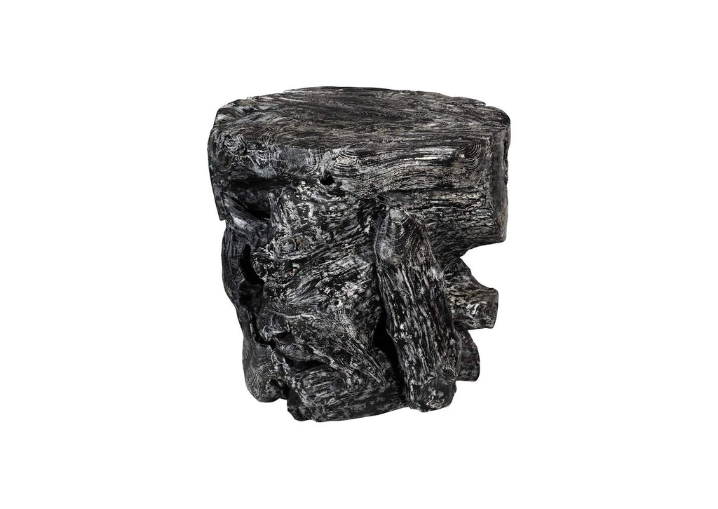 ID85090 Side Table Black Wash - Round