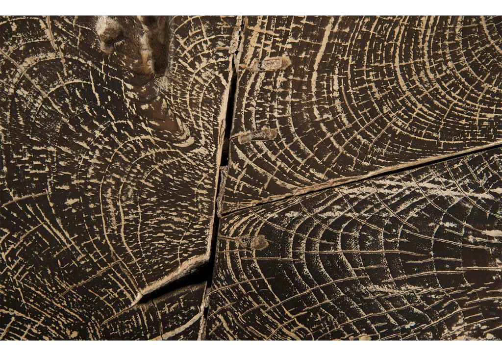 ID85092 Driftwood Top Coffee Table, Black Wash
