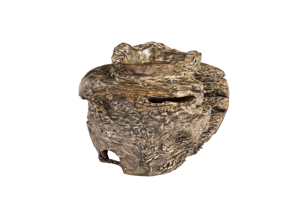 ID85101 Teak Planter - Black Wash Finish