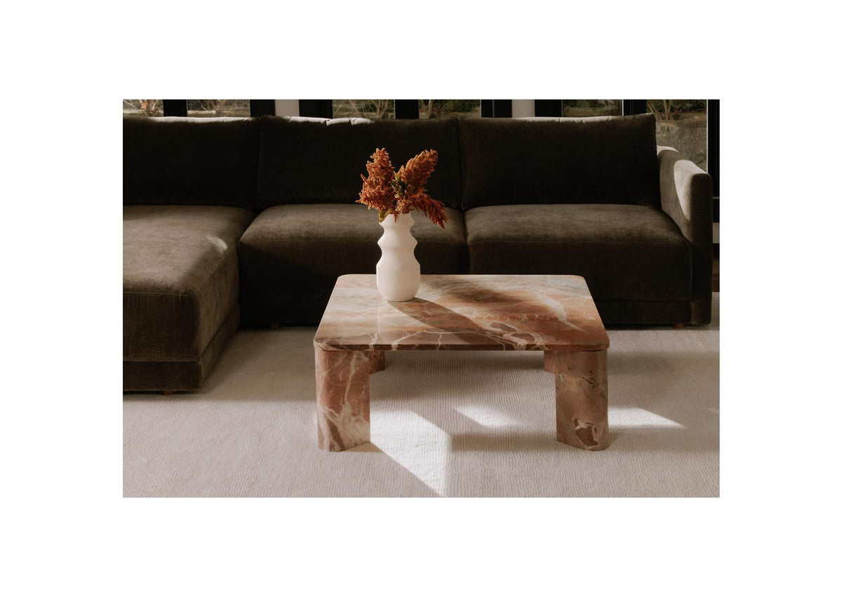 JD-1048-12-0 Segment Coffee Table Orange Levante Marble