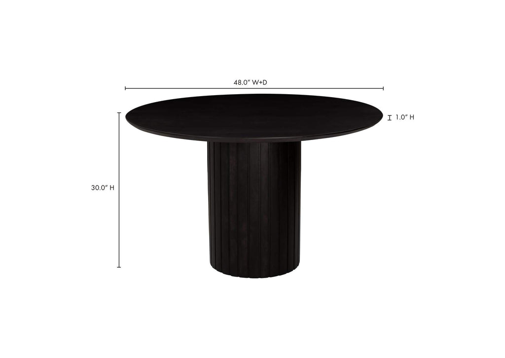 JD-1059-02-0 Povera Round Dining Table Black