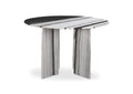 JD-1076-37-0 Celia Round Dining Table Panda Marble