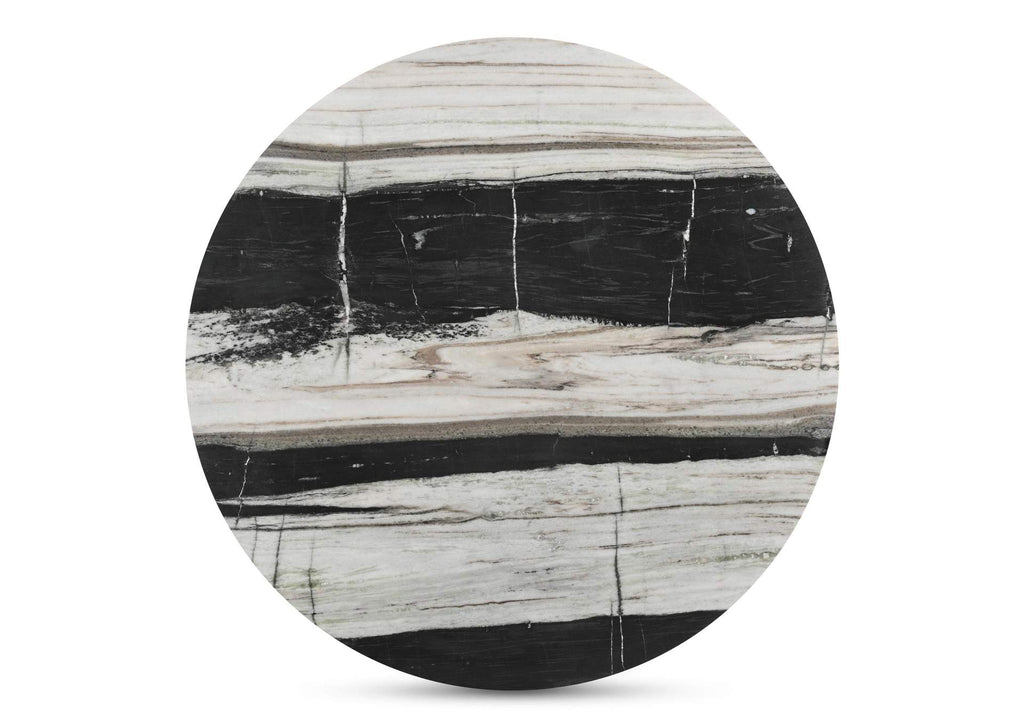 JD-1076-37-0 Celia Round Dining Table Panda Marble