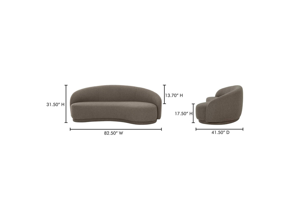 JM-1009-39 Excelsior Sofa Warm Taupe