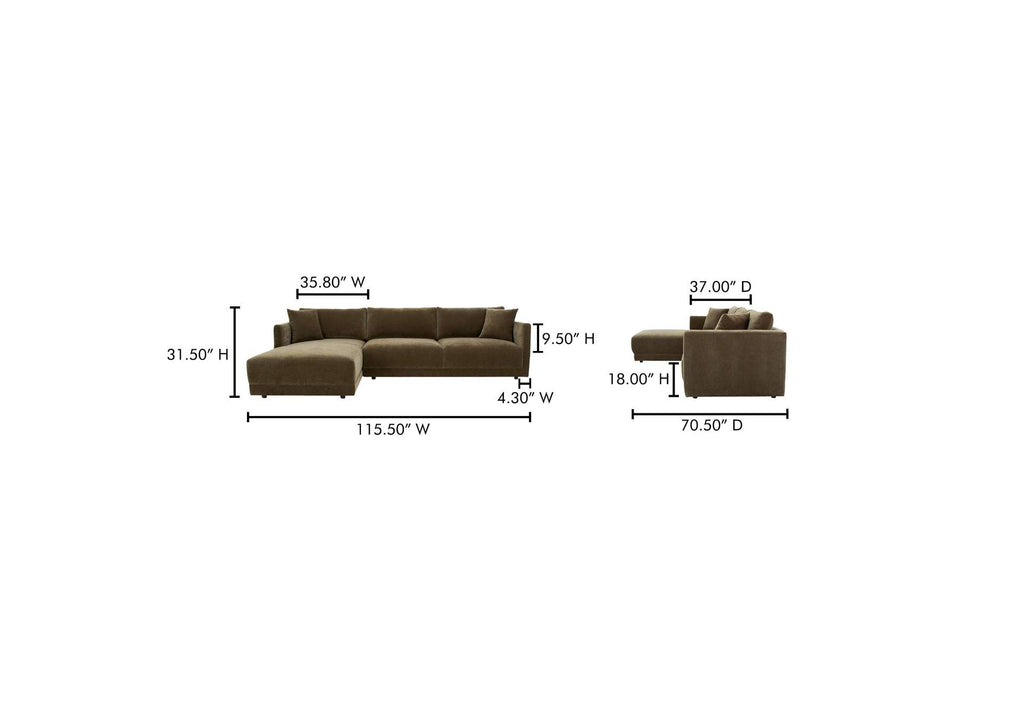 JM-1027-27-L-0 Bryn Sectional Left Heritage Cedar Green