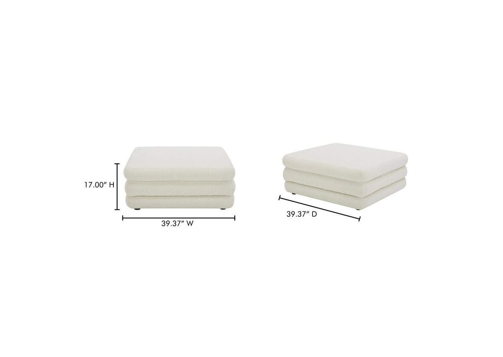KQ-1032-18 Lowtide Ottoman Warm White