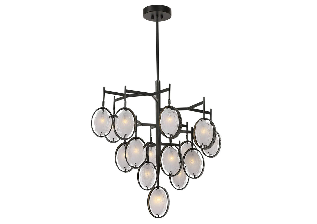 21344 Uttermost Maxin 15 Light Large Bronze Chandelier