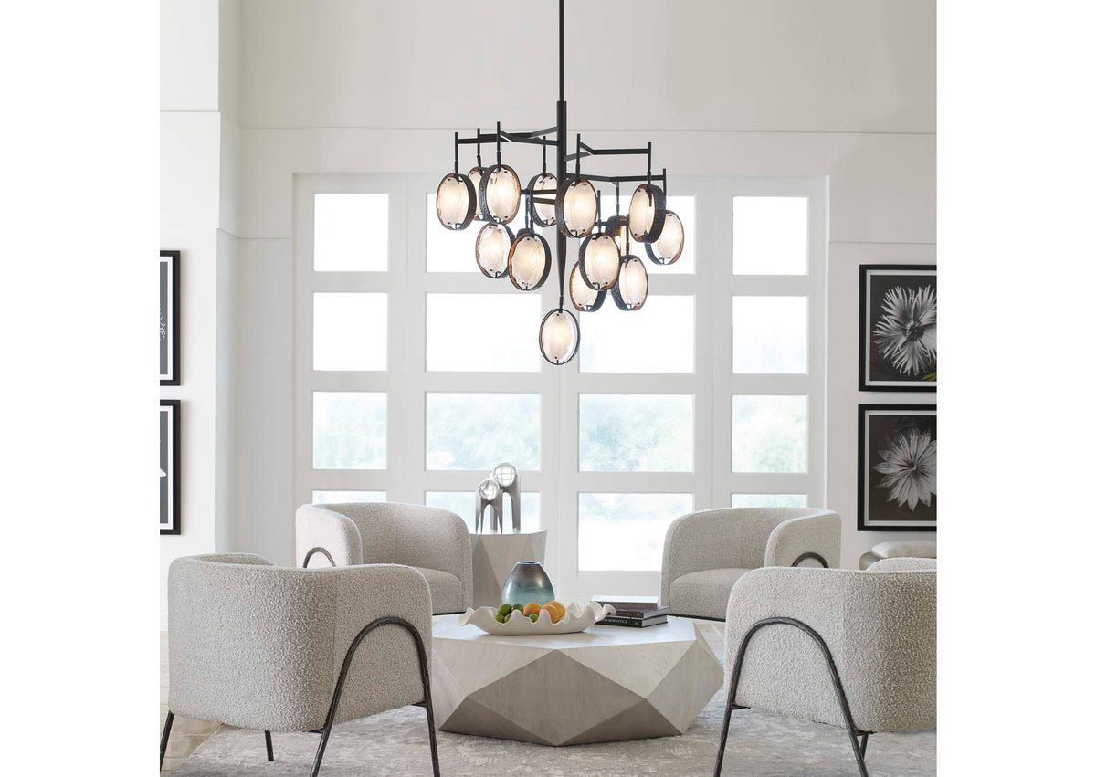 21344 Uttermost Maxin 15 Light Large Bronze Chandelier