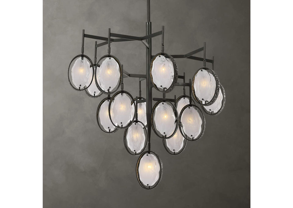 21344 Uttermost Maxin 15 Light Large Bronze Chandelier