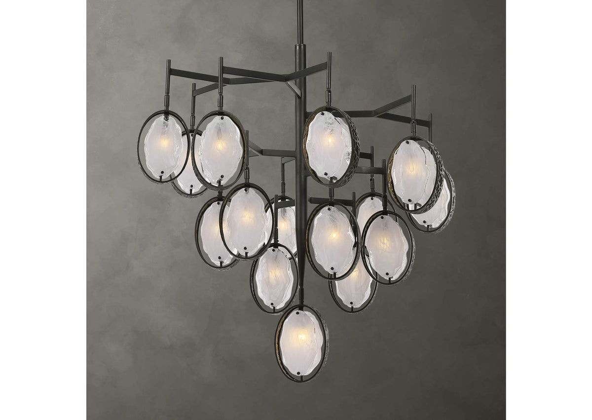 21344 Uttermost Maxin 15 Light Large Bronze Chandelier