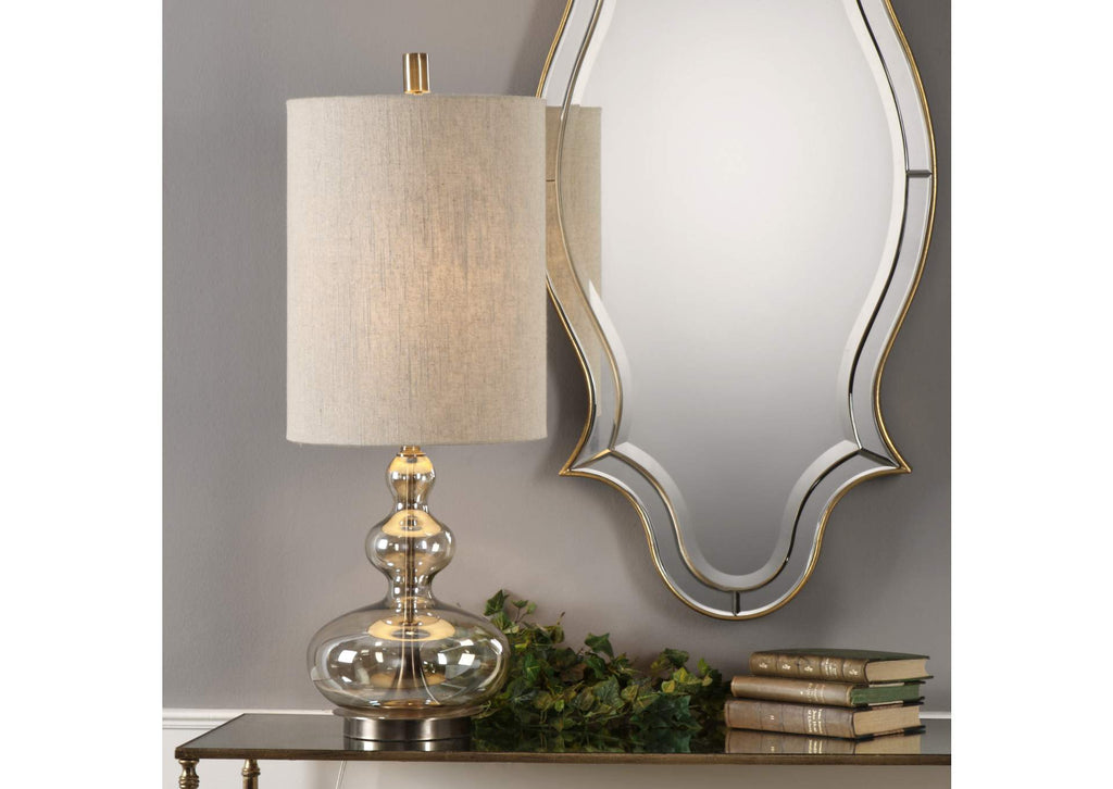 29538-1 Uttermost Formoso Amber Glass Table Lamp