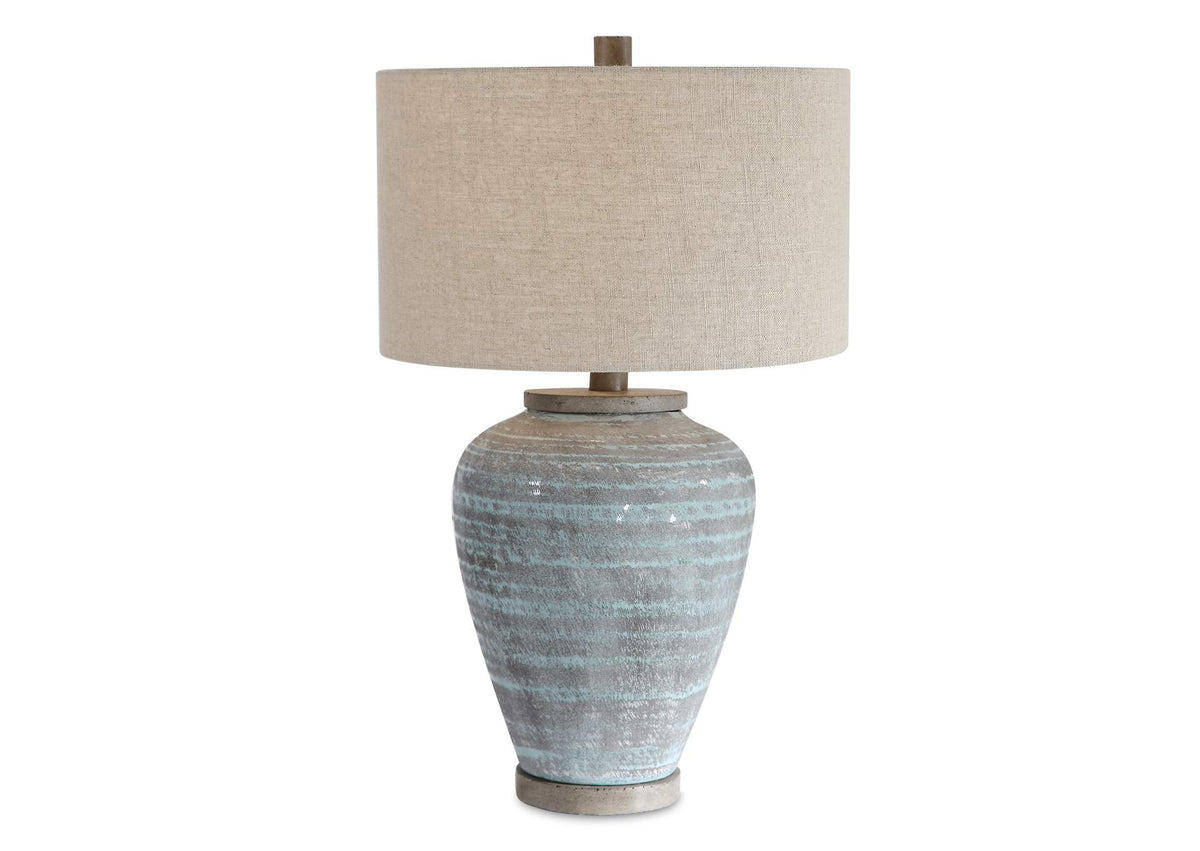 26228-1 Uttermost Pelia Light Aqua Table Lamp