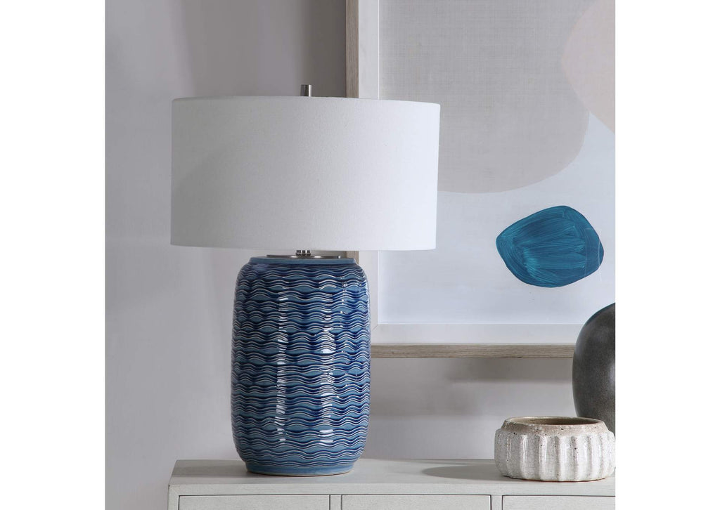 28274-1 Uttermost Sedna Blue Table Lamp
