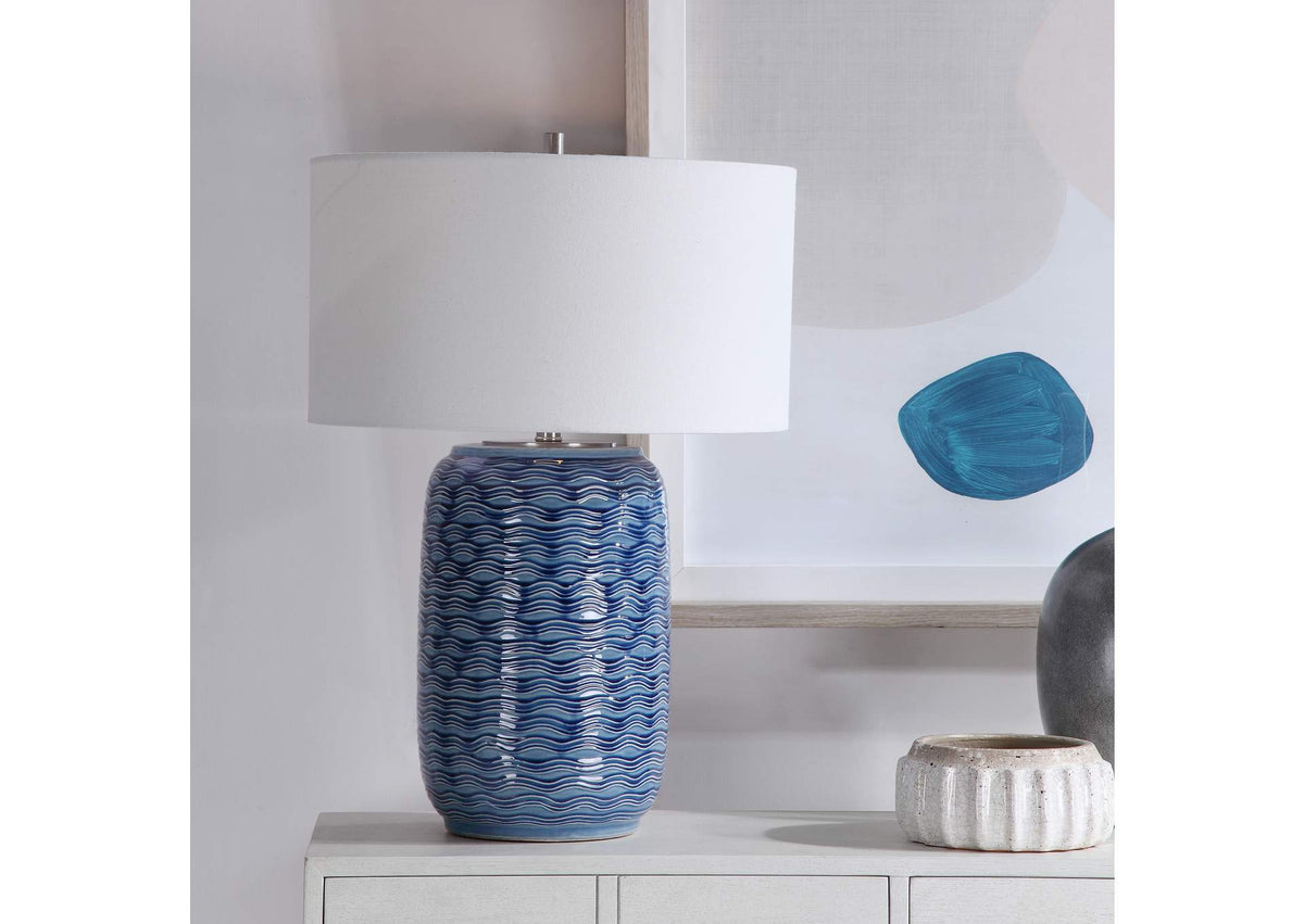 28274-1 Uttermost Sedna Blue Table Lamp