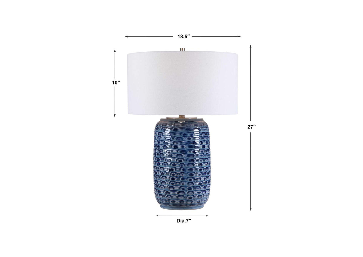 28274-1 Uttermost Sedna Blue Table Lamp