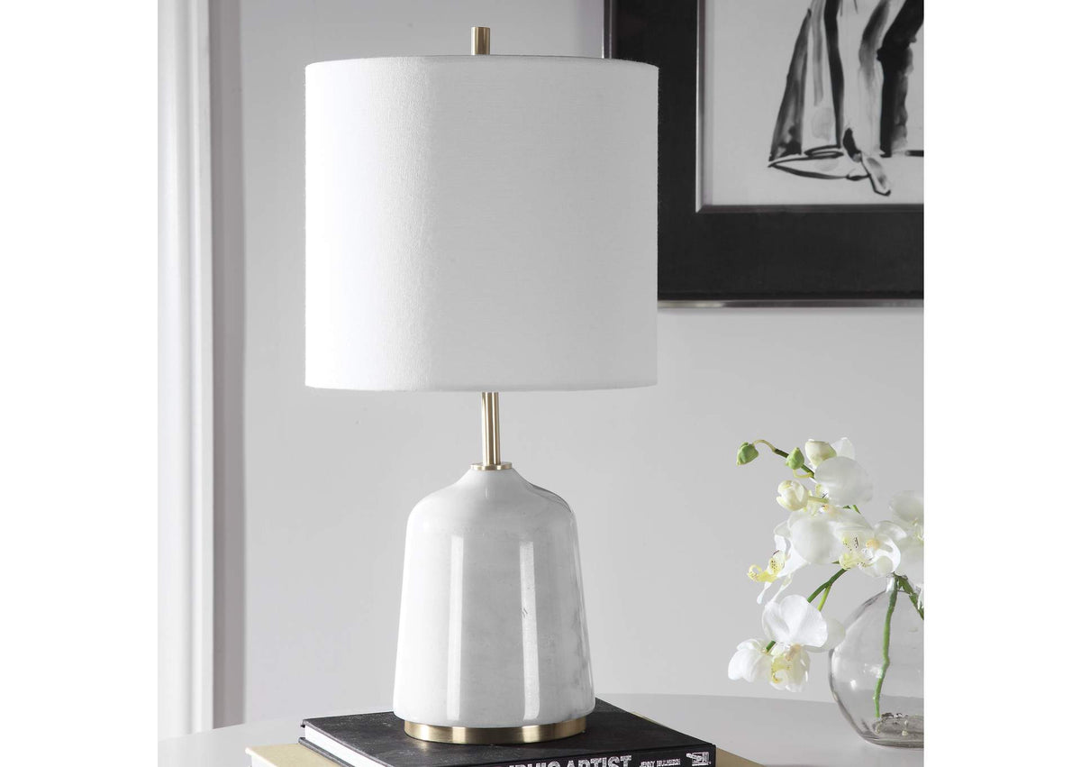 28332-1 Uttermost Eloise White Marble Table Lamp