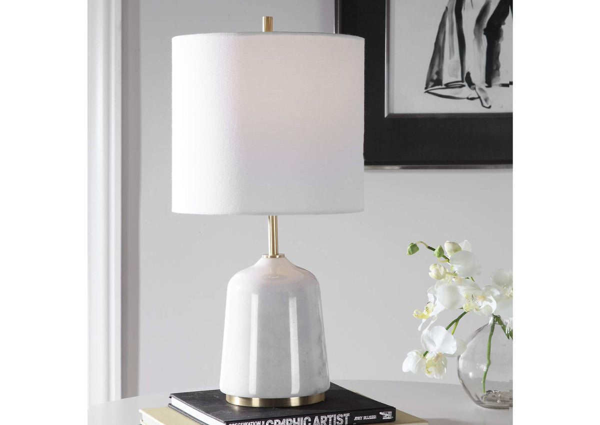 28332-1 Uttermost Eloise White Marble Table Lamp