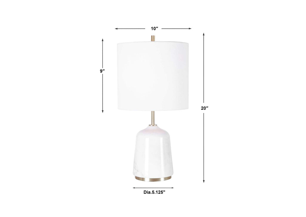 28332-1 Uttermost Eloise White Marble Table Lamp