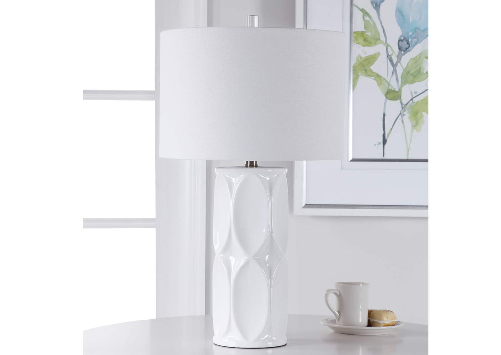 28342-1 Uttermost Sinclair White Table Lamp