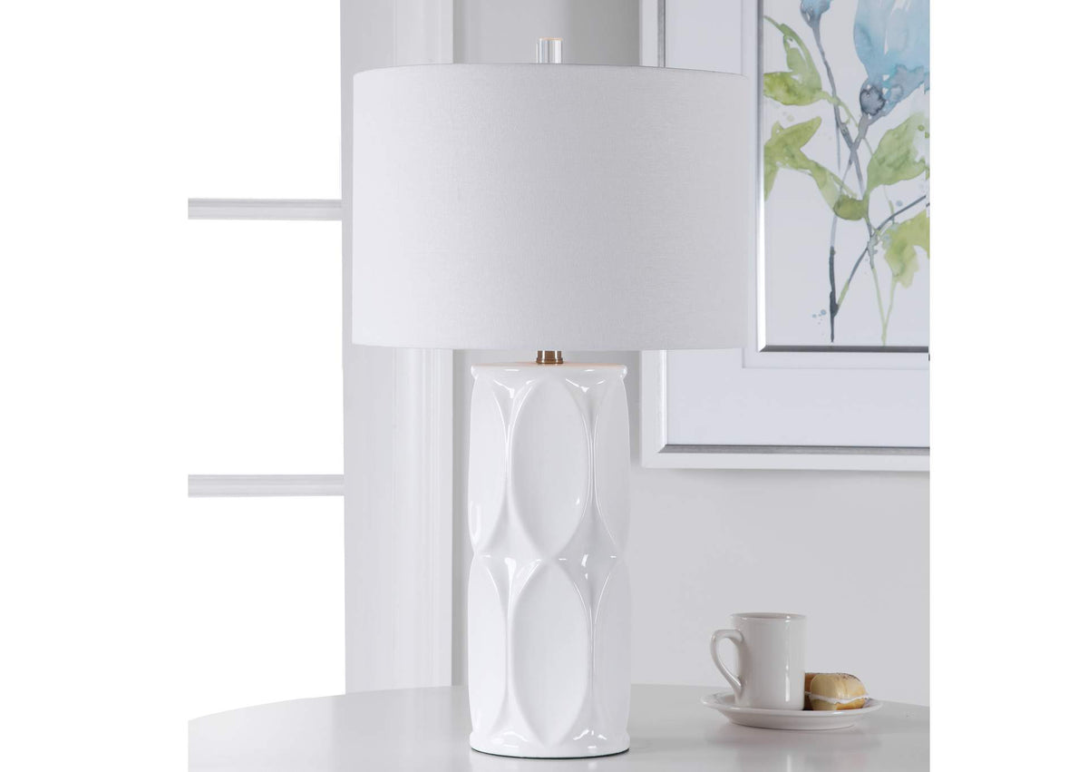 28342-1 Uttermost Sinclair White Table Lamp